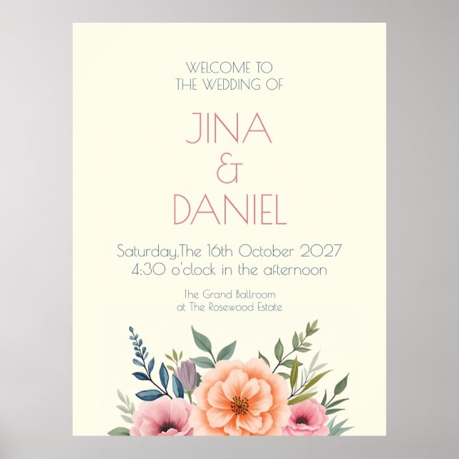 Peach and Petal Dream Poster (Front)