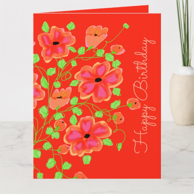 Peach and Pink  Card (Front)