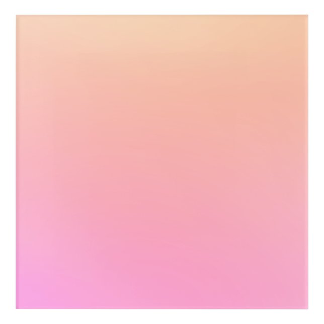 Peach and pink gradient acrylic print (Front)