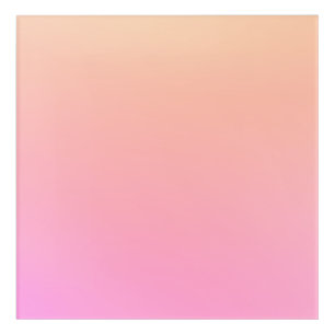 Peach and pink gradient acrylic print