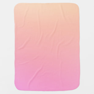 Peach and pink gradient baby blanket