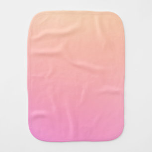Peach and pink gradient baby burp cloth