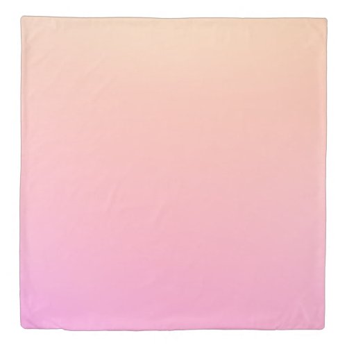 Peach and pink gradient duvet cover