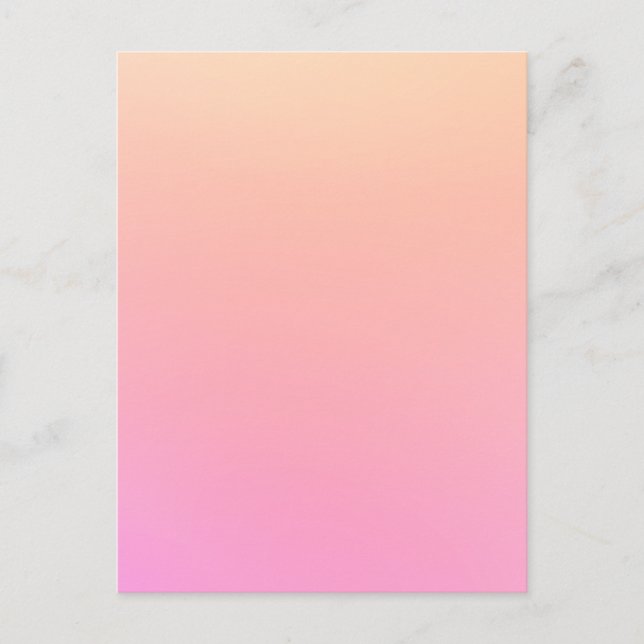 Peach and pink gradient holiday postcard (Front)