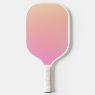 Peach and pink gradient pickleball paddle