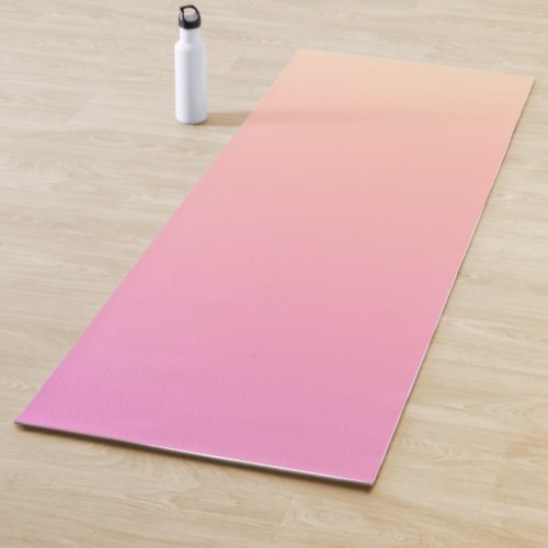 Peach and pink gradient yoga mat