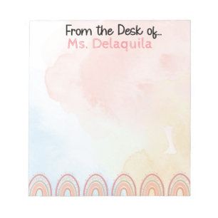 Peach and pink tones Personalized Notepad