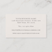 Peach and Pink Watercolor Floral Business Card (Back)