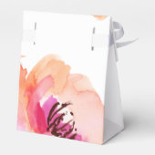 Peach and Pink Watercolor Floral Favor Boxes (Back Side)