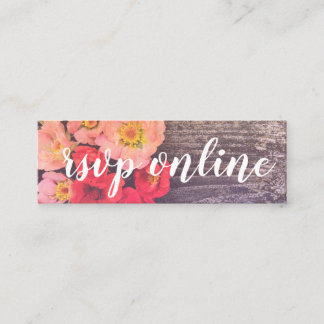 Peach and Poppy Mini Web RSVP Card