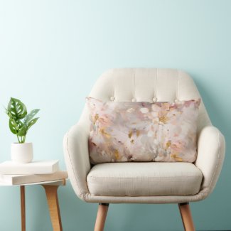 Peach and Taupe Abstract Floral 