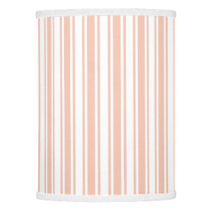 Peach and white candy stripes lamp shade