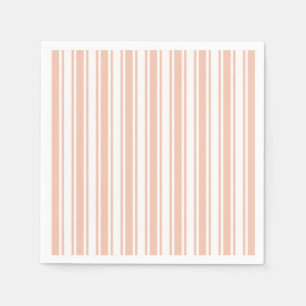 Peach and white candy stripes napkins