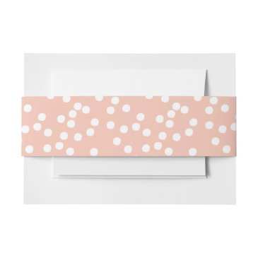 Peach and White Confetti / Polkadots