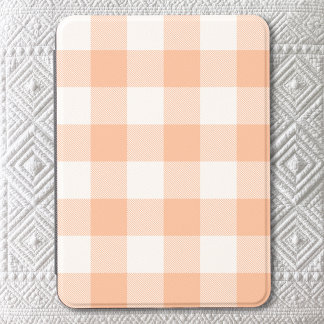 Peach and White Country Gingham Kindle Cover