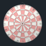 Peach And White Dartboard<br><div class="desc">Peach And White Dart Board</div>