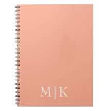 Peach and White | Modern Monogram