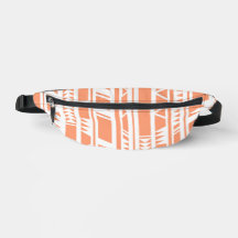 Peach and white tribal print pattern