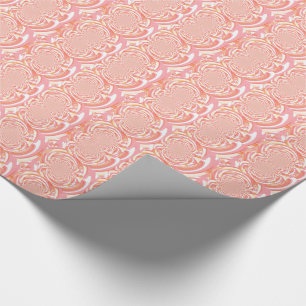 Peach and Yellow Burst Abstract Design Wrapping Paper