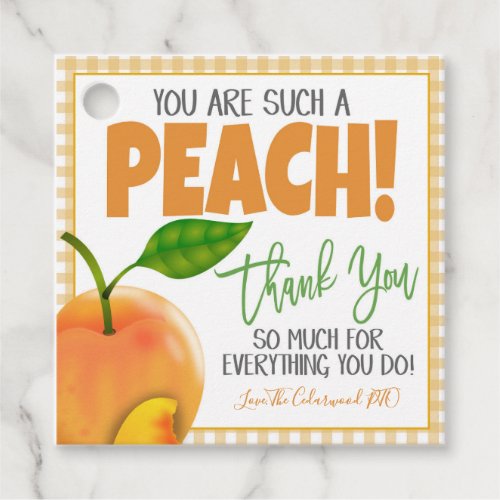 Peach Appreciation Gift Tag