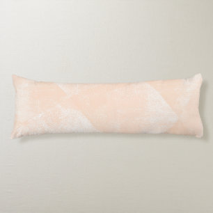 Peach/Apricot Minimal Geometric Ink Texture Body Pillow