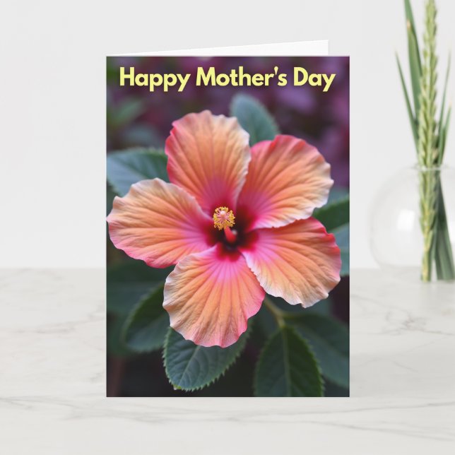 Peach Apricot Mothers Day Card (Front)