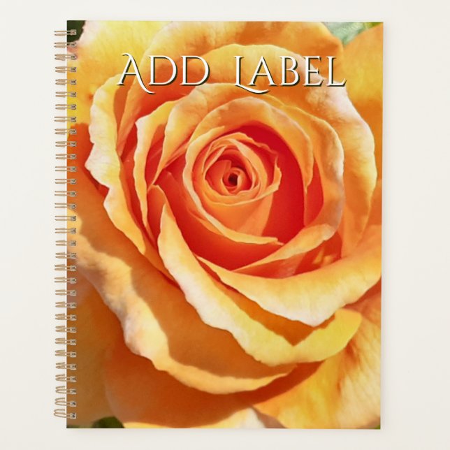 Peach Apricot Rose Planner for teaching wedding (Front)