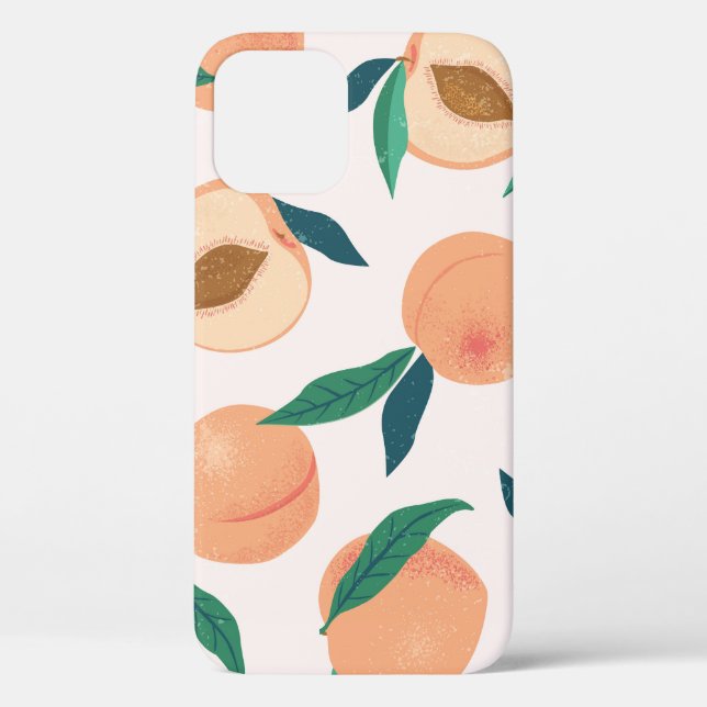 Peach Apricot: Tropical Seamless Pattern. Case-Mate iPhone Case (Back)