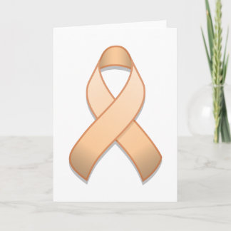 Peach Awareness Ribbon Card