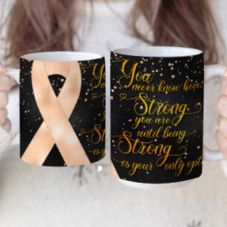 Peach Awareness Ribbon Mug Design