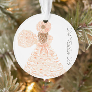 Peach Azalea Trail Maid Ornament