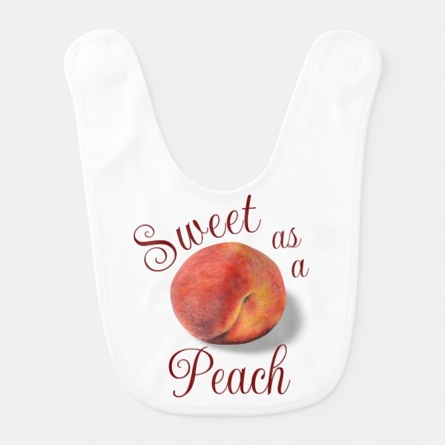 Peach Baby Bib (Front)