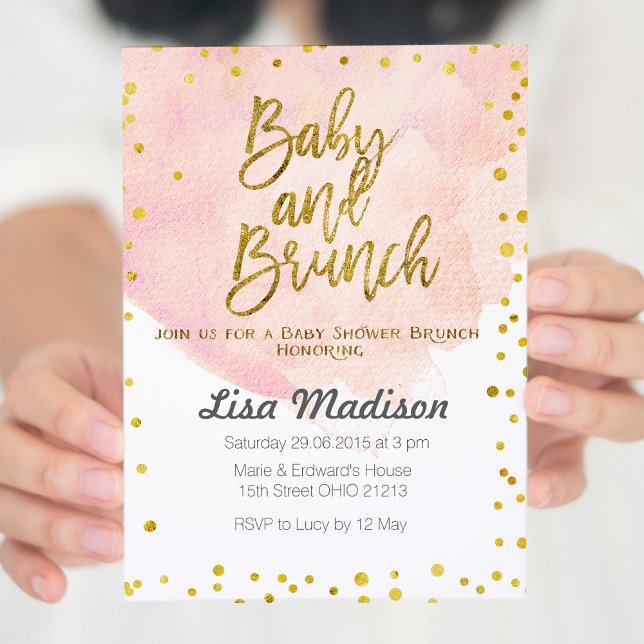 Peach Baby Shower Brunch Invitation (Creator Uploaded)