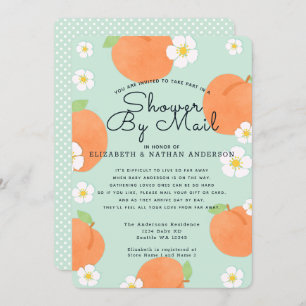 Peach Baby Shower By Mail Invitation