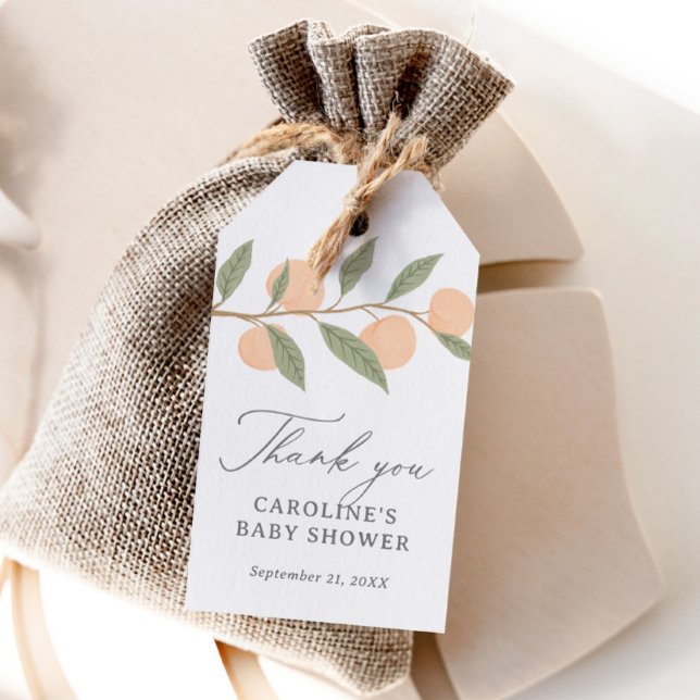 Peach Baby Shower Favor Tag (Creator Uploaded)
