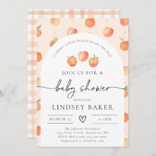 Peach Baby Shower Invitation Peach Baby