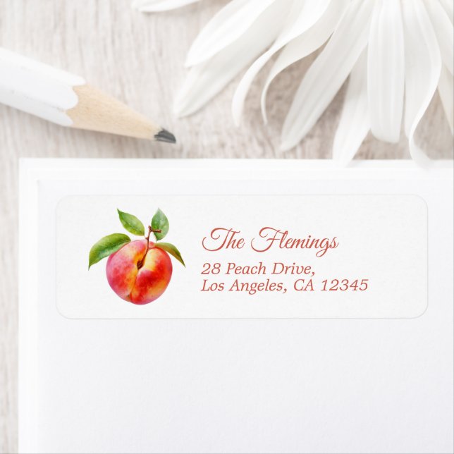 Peach Baby Shower  Label (Insitu)