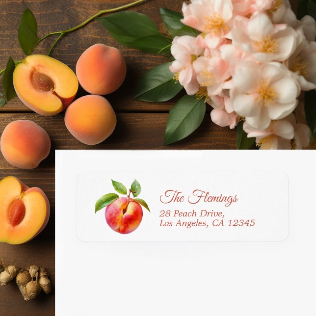 Peach Baby Shower  Label (Peach Fuzz Baby Shower)