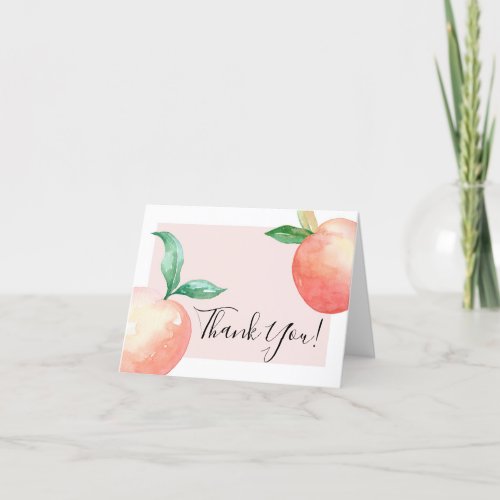 Peach Baby Shower or Birthday Thank You Card