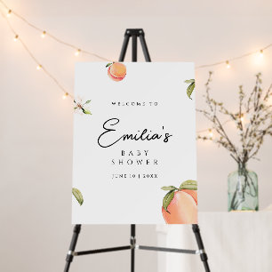 Peach Baby Shower Sign, Welcome Sign Baby Shower