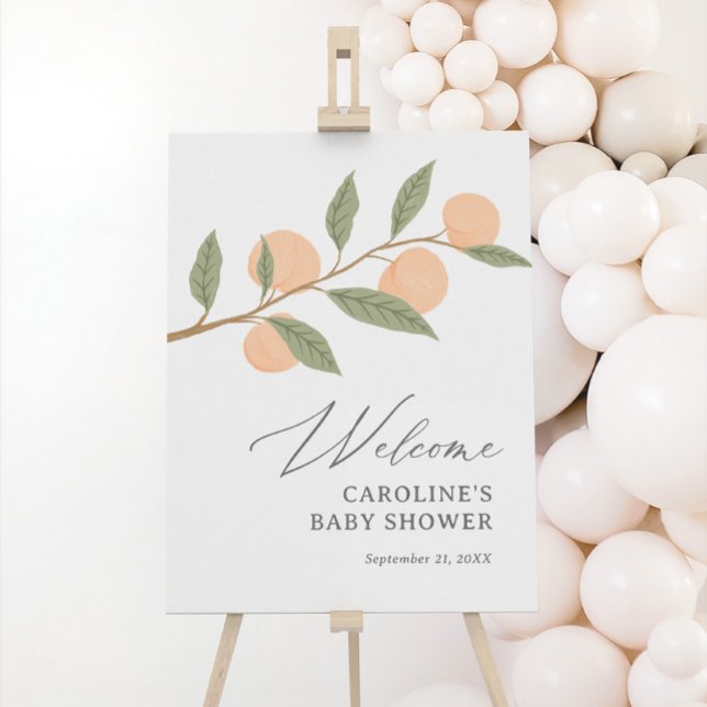 Peach Baby Shower Welcome Sign (Creator Uploaded)