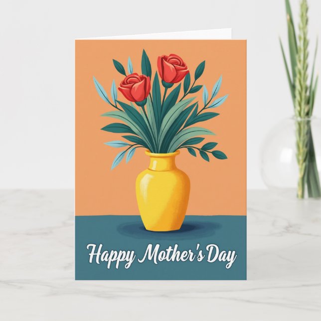 Peach Backdrop Mothers Day Card (Front)