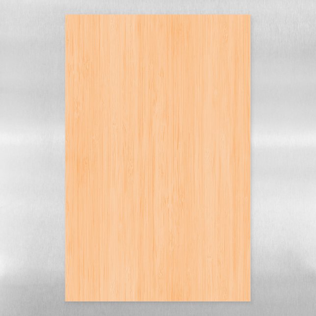 Peach Bamboo Wood Grain Look Magnetic Dry Erase Sheet (Vertical)