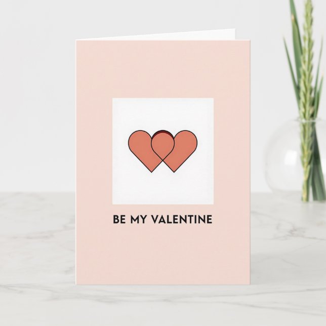 Peach Be My Valentine Card (Front)