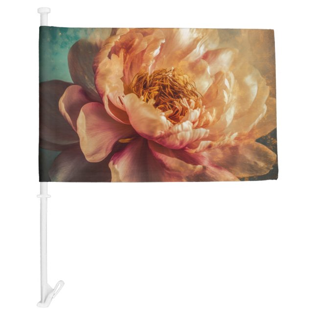 Peach Beauty  Car Flag (Front)