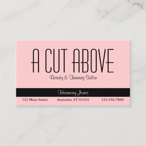 Peachy Beauty Salon Business Card