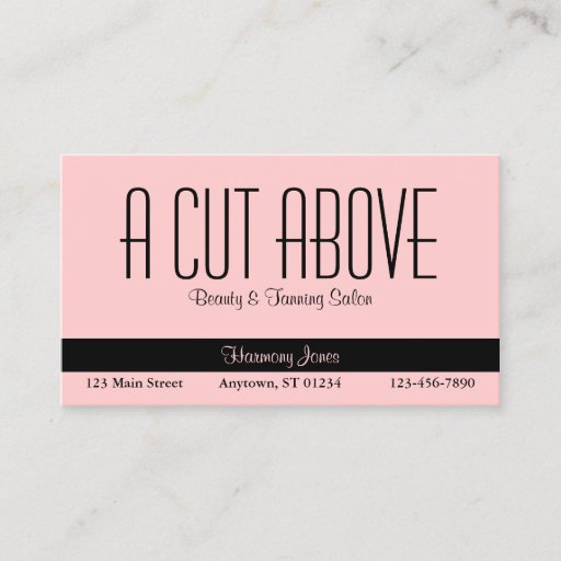 Customizable Peachy Beauty Salon Business Card