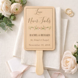 Peach Beige Intrigue Wedding Hand Fan