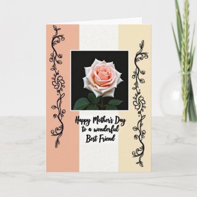 Peach Best Friend Mothers Day Card (Front)