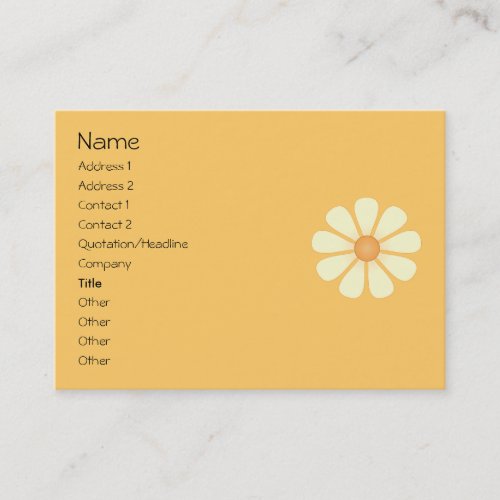Peach Bicycle and Daisy Business Card Template